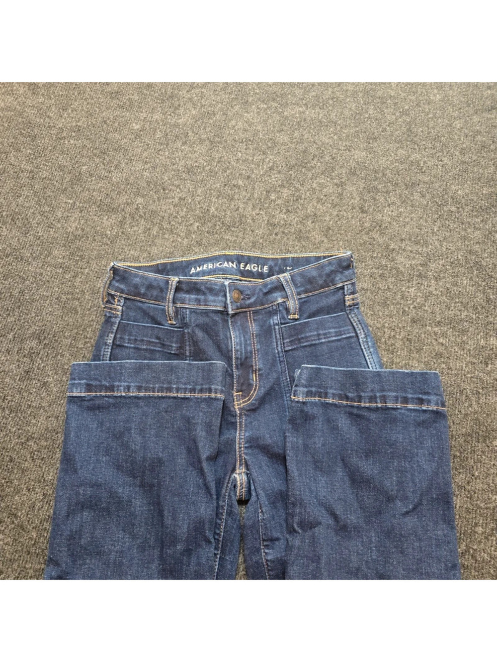 American Eagle High‑Rise Kick Boot Crop Jeans  Next Level Stretch Size 2 Short - Picture 5 of 9